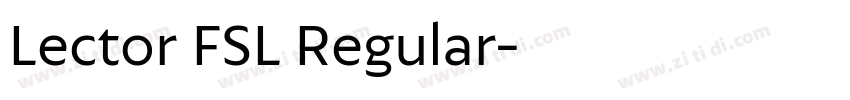 Lector FSL Regular字体转换